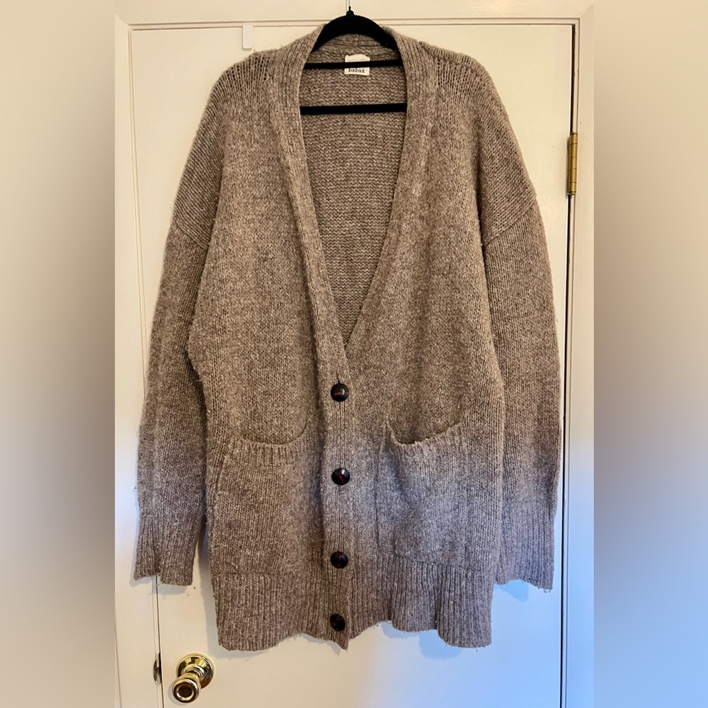 Babaa No 17 Coat Cardigan Dark Mist